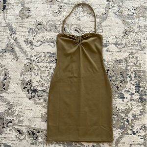 Olive tube dress